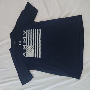Under Armour navy blue Army shirt sz Small